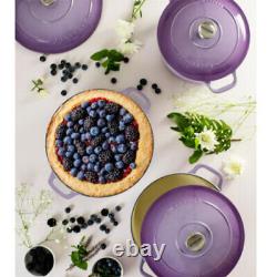 26CM/5L Chasseur Round French Oven Wisteria Premium Quality Cast Iron Cookware