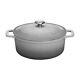 28cm/6.1l Chasseur Round French Oven Celestrial Grey Premium Quality Cast Iron