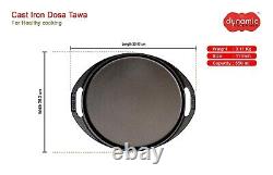 28 cm Premium Cast Iron Dosa Tawa Griddle Induction Compatible
