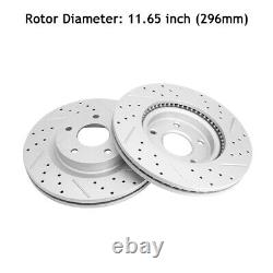296mm+291mm Front Rear Brake Rotors+Ceramic Pads for 07-08 10-12 Nissan Altima