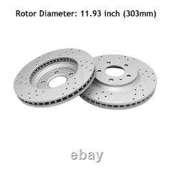 303mm Front Brake Rotors+Ceramic Pads for 06 Chevy Impala Monte Carlo Lucerne V6