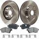 Brake Disc And Pad Kit For 2010-2016 Cadillac Srx Natural Cast Iron Front
