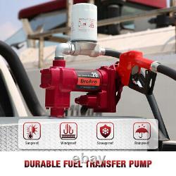 BreAro 20GPM 12V Fuel Transfer Pump with Automatic Nozzle Kit & Premium Filter
