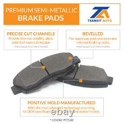 Front Disc Brake Rotors And Semi-Metallic Pads Kit For INFINITI Q50 QX50 Q60