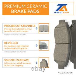 Front Drilled Slot Brake Rotor Ceramic Pad Kit For Chevrolet Camaro Cadillac CTS