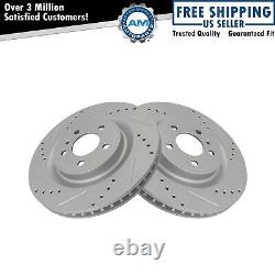 Front Performance Drilled & Slotted G-Coated Rotor Pair for Mustang