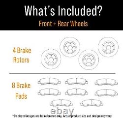 Front & Rear Brake Rotors + Ceramic Pads for Dodge Grand Caravan Town & Country