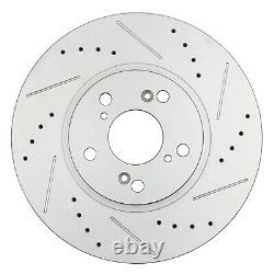 Front Rear Ceramic Pads And Brake Rotors Disc Slotted For 2004-2008 Acura TL