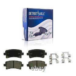 Front & Rear Disc Rotors Brake Pads +24pc Lugnuts withkeys for Impala Malibu Regal