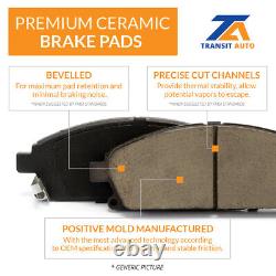 Front Rear Drill Slot Disc Brake Rotor Ceramic Pad Kit For Hyundai Genesis Coupe
