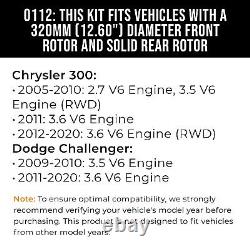 Front & Rear Drilled Brake Rotors + Pads for Dodge Charger Challenger 300 V6
