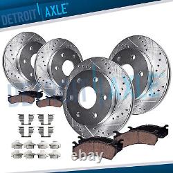 Front & Rear Drilled Rotors + Ceramic Brake Pads for 2010 2011-2016 Cadillac SRX