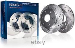 Front & Rear Drilled Rotors + Ceramic Brake Pads for 2010 2011-2016 Cadillac SRX