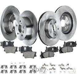 Front and Rear Brake Disc and Pad Kit For 2012-2017 Toyota Camry Ceramic