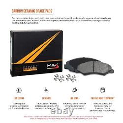 Max Advanced Brakes Premium XD Cross-Drill F+R Rotors withC'mc Brake Pads KT098923