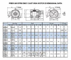 On Sale! Premium Efficiency Cast Iron AC Motor 20HP 3600RPM 256T 3 Phase TEFC Ft