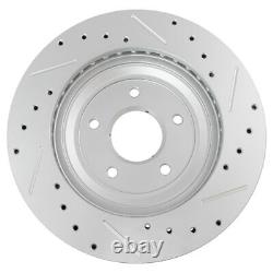 Performance Brake Rotor Drilled Slotted Coated Front Pair for Corvette