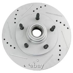 Performance Brake Rotor Drilled & Slotted Coated Front Pair for Ford