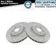 Performance Brake Rotor Drilled Slotted Front Coated Pair For Chevy