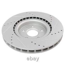 Performance Brake Rotor Drilled Slotted Front Coated Pair for Chevy
