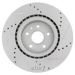 Performance Brake Rotor Drilled Slotted Front Coated Pair for Chevy