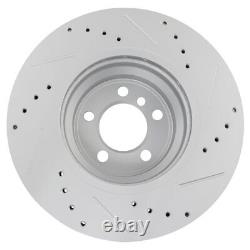 Performance Brake Rotor Drilled Slotted Front G-Coated Pair for BMW