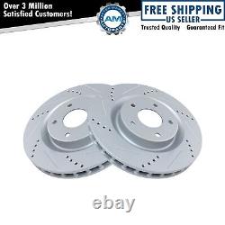 Performance Brake Rotor Drilled Slotted G-Coated Front Pair