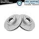 Performance Brake Rotor Drilled Slotted G-coated Front Pair For Bmw