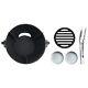 Premium Cast Iron Charcoal Stove Korean Cooktop & Japanese Barbecue Grill Combo