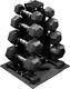 Premium Rubber Coated Hex Dumbbell Weight Set And Storage Rack