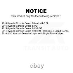 Rear Drill Slot Disc Brake Rotor Semi-Metallic Pad Kit For Hyundai Genesis Coupe