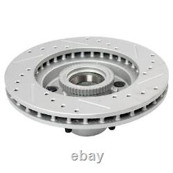 TRQ Performance Drilled Slotted Front Coated Brake Rotor Pair for Chevy S10